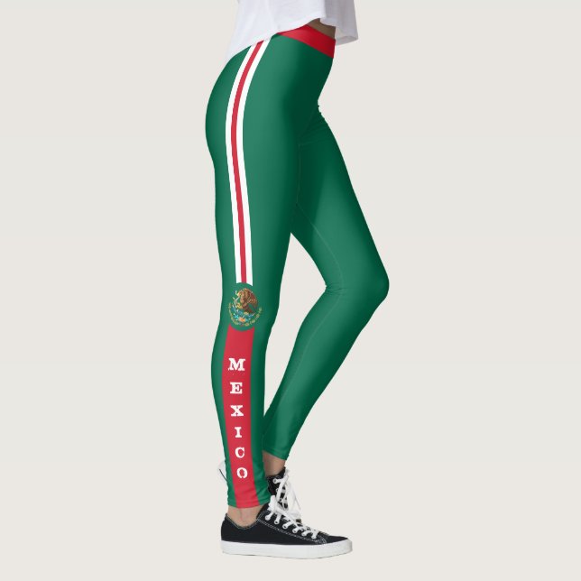 Mexican Flag & Mexico fashion patriots /sports Leggings (Right)