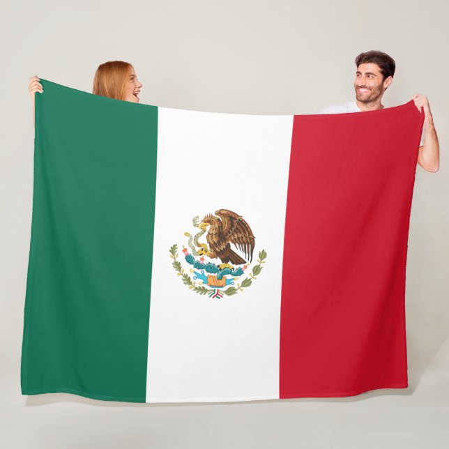 Mexican Flag (Mexico) Fleece Blanket (In Situ)