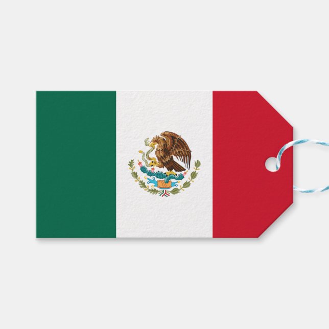 Mexican Flag (Mexico) Gift Tags (Front (Horizontal))
