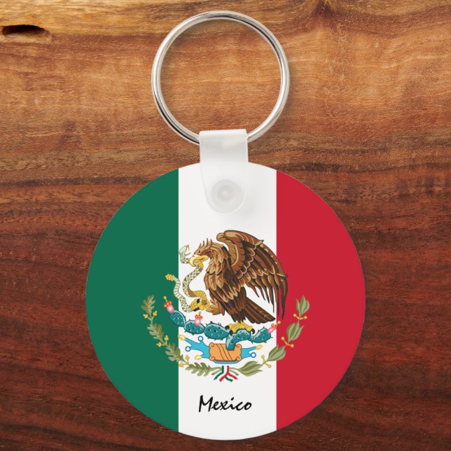 Mexican Flag & Mexico holiday, patriots /sports Key Ring (Front)