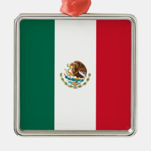 Mexican Flag (Mexico) Metal Tree Decoration