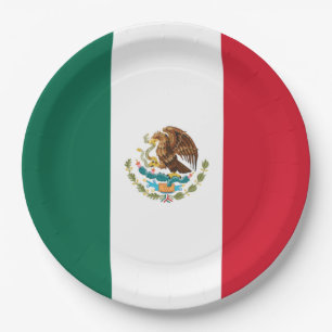 Mexican Flag (Mexico) Paper Plate
