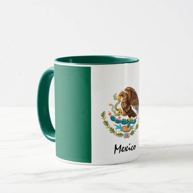 Mexican Flag & Mexico patriot / sports Mug (Front Left)