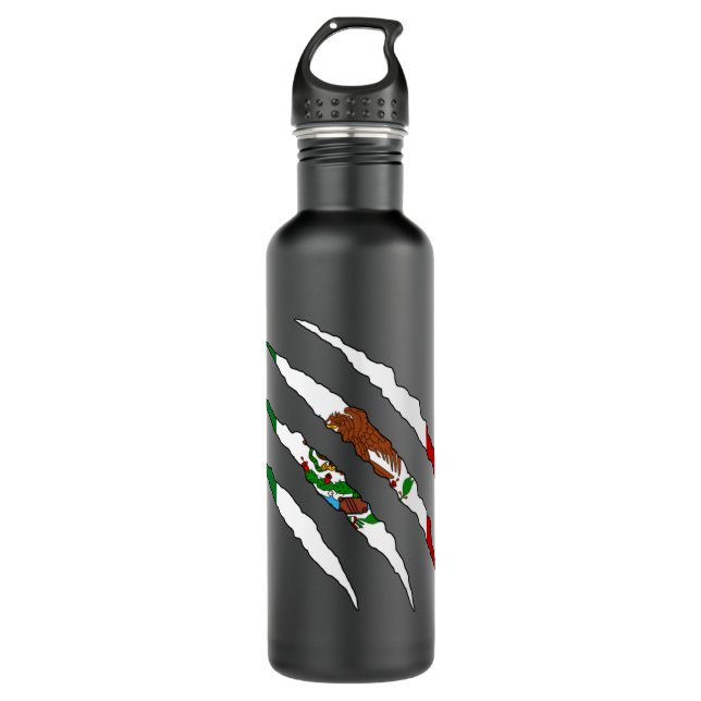 Mexican Flag Mexico Pullover  710 Ml Water Bottle (Front)