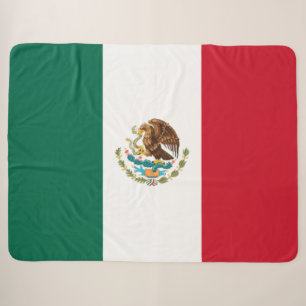 Mexican Flag (Mexico) Sherpa Blanket