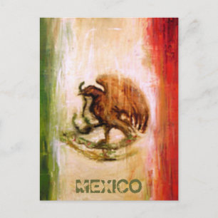 MEXICAN FLAG - MEXICO STYLE POSTCARD