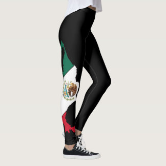 Mexican flag Mexico women's modern stretch logo Leggings