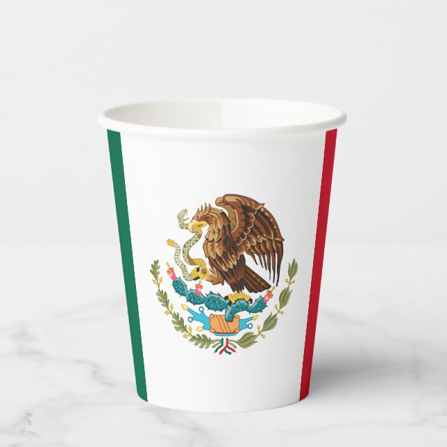 Mexican Flag Paper Cups (Left)