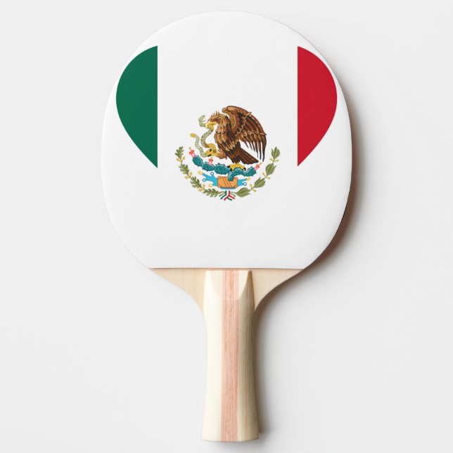 Mexican flag ping pong paddle (Front)