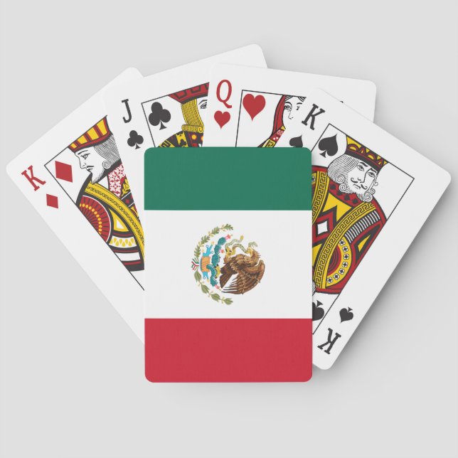 Mexican Flag Playing Cards, Poker Cards (Back)