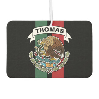 Mexican Flag Race Stripes Personalised Car Air Freshener