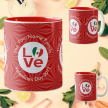 Mexican Flag Red LOVE