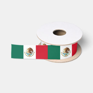 Mexican Flag Ribbon, Mexico holiday /sports Satin Ribbon
