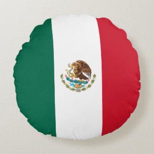 Mexican Flag Round Cushion