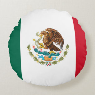 Mexican Flag Round Cushion