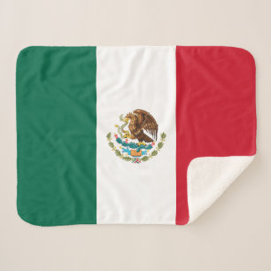 Mexican Flag Sherpa Blanket