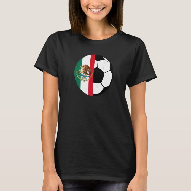 Mexican Flag Soccer Fans Football   Mexico Sports T-Shirt (Front)