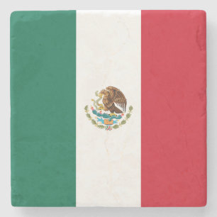 Mexican Flag Stone Coaster