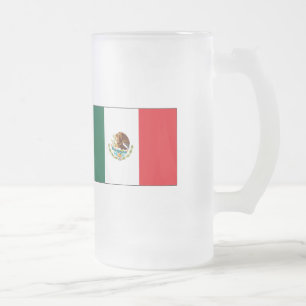 Mexican Flag T-shirts and Gifts Frosted Glass Beer Mug