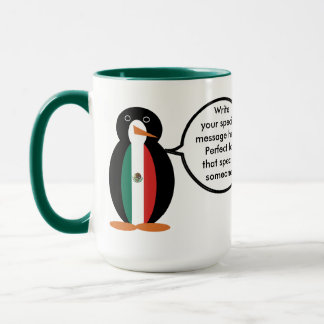Mexican Flag Talking Ms. Penguin Combo Mug