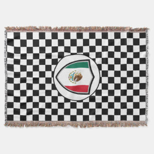 Mexican flag throw blanket