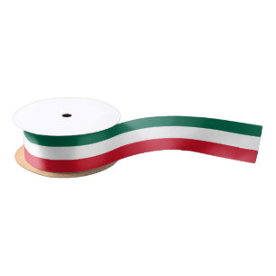 Mexican Flag tricolor & Mexico party / sports Satin Ribbon