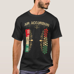 Mexican Flag Vintage Air Accordion For Latin Commu T-Shirt