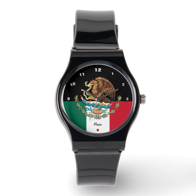 Mexican Flag watch, Emblem, Mexico /sports Watch (Front)