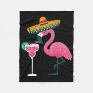 Mexican Flamingo Sombrero Cinco De Mayo Fiesta Wom Fleece Blanket