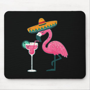 Mexican Flamingo Sombrero Cinco De Mayo Fiesta Wom Mouse Mat