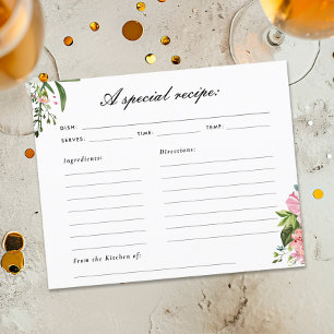 Mexican Floral Bridal Shower Recipe Card