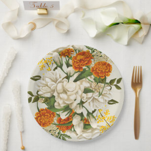 Mexican Floral Cinco De Mayo Fiesta Paper Plate
