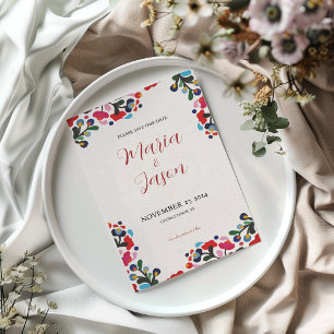 Mexican Floral Elegant Colourful Fiesta Wedding Save The Date