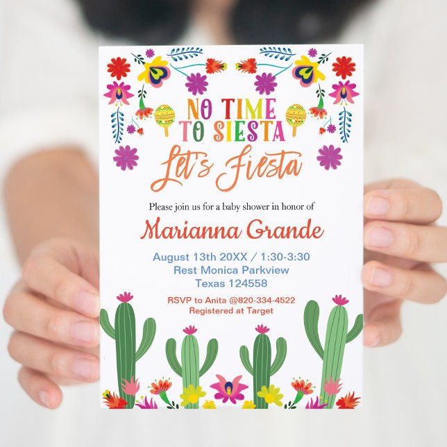 Mexican Floral Fiesta Baby Shower Invitation (Creator Uploaded)