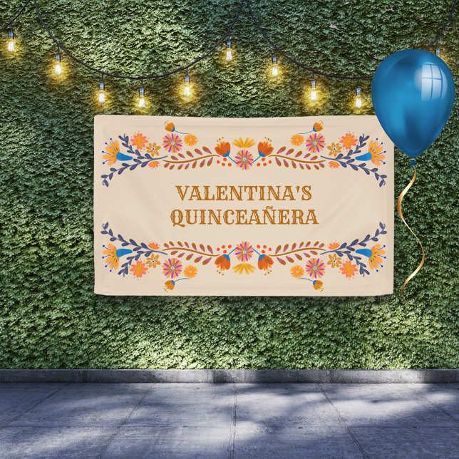 Mexican Floral Western Typography Personalised Banner (Creator Uploaded)
