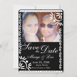 Mexican Florals Papel Picado Save the Date  Invitation