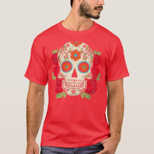 Mexican Flower Skull T-Shirt
