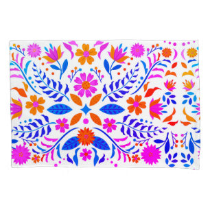 Mexican Flowers And Leaves  Pillowcase