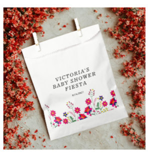Mexican Flowers Baby Shower Fiesta Favour Bags