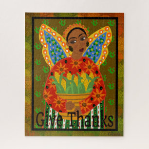 Mexican Folk Art Angel Thanksgiving 520 pc. Puzzle