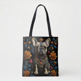 Mexican Folk Art Bulldog  Tote Bag
