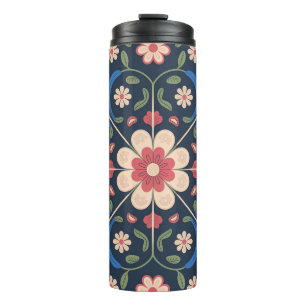 Mexican Folk Art Floral Pattern Thermal Tumbler