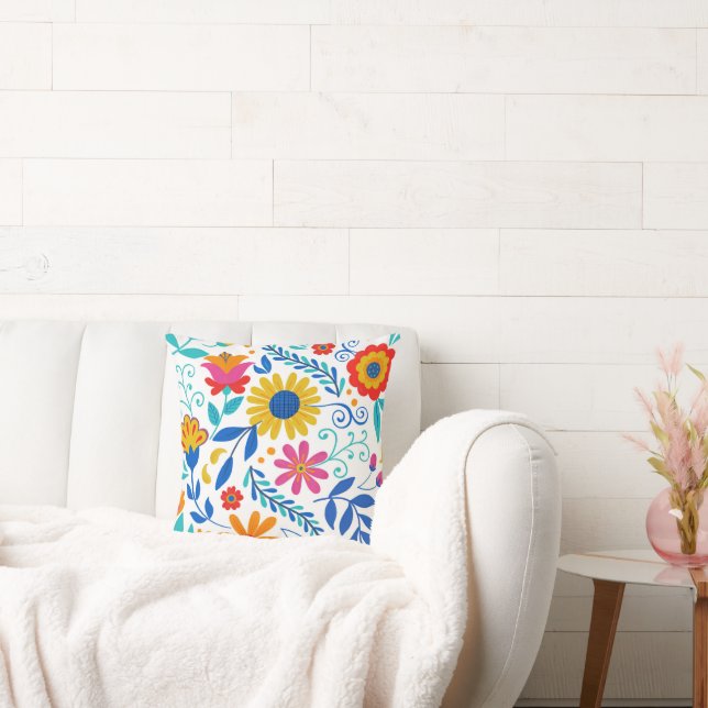 Mexican Folk Art Pattern Cushion (Couch)