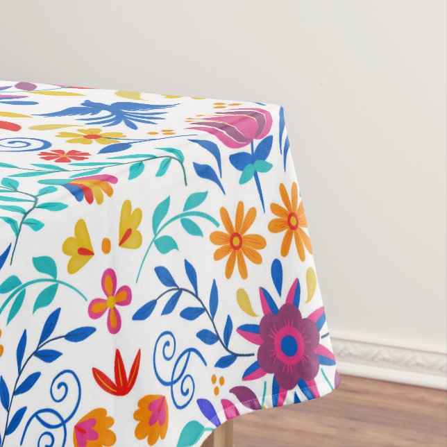 Mexican Folk Art Pattern Tablecloth (In Situ)