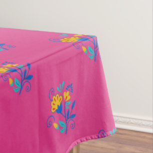 Mexican Folk Art Pattern Tablecloth