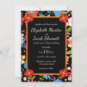 Mexican Folk Art Wedding Invitation