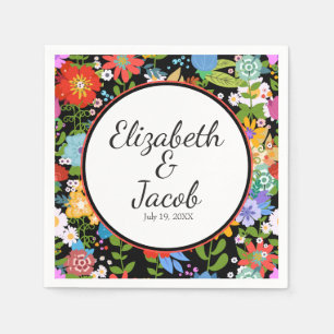 Mexican Folk Art Wedding Napkin