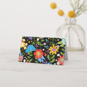 Mexican Folk Art Wedding Place Card