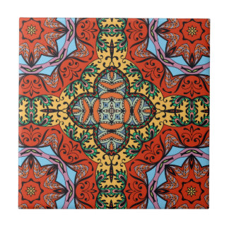Mexican folk ethnic colourful seamless pattern  tile