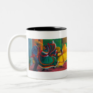 Mexican Folklorico Ballet Dancers Two-Tone Coffee Mug